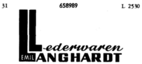 Lederwaren EMIL LANGHARDT Logo (DPMA, 06.11.1952)