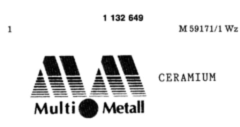 Multi Metall CERAMIUM Logo (DPMA, 08.09.1986)