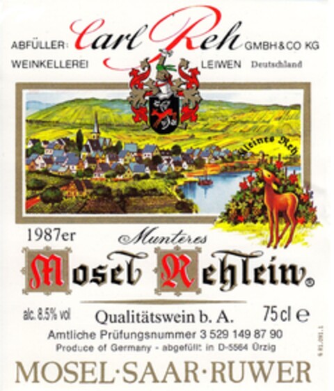 Carl Reh Munteres Mosel Rehlein Logo (DPMA, 10.04.1990)