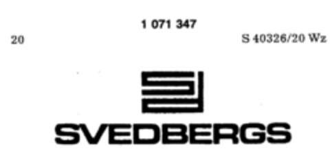 Sd SVEDBERGS Logo (DPMA, 26.04.1984)