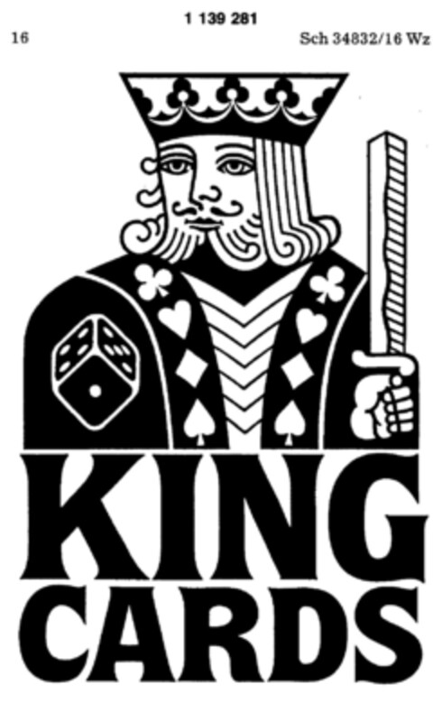 KING CARDS Logo (DPMA, 24.10.1988)