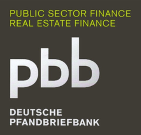 PUBLIC SECTOR FINANCE REAL ESTATE FINANCE pbb DEUTSCHE PFANDBRIEFBANK Logo (DPMA, 01.10.2009)