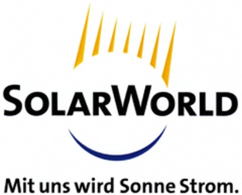 SOLARWORLD Mit uns wird Sonne Strom. Logo (DPMA, 12.11.2009)