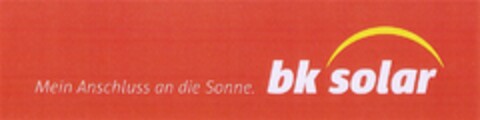 Mein Anschluss an die Sonne. bk solar Logo (DPMA, 04/23/2011)