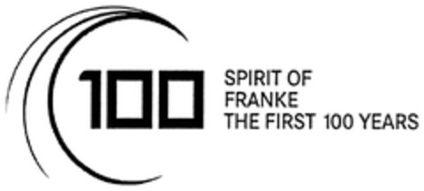 100 SPIRIT OF FRANKE THE FIRST 100 YEARS Logo (DPMA, 20.06.2011)