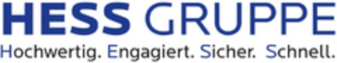 HESS GRUPPE Hochwertig. Engagiert. Sicher. Schnell. Logo (DPMA, 29.07.2014)