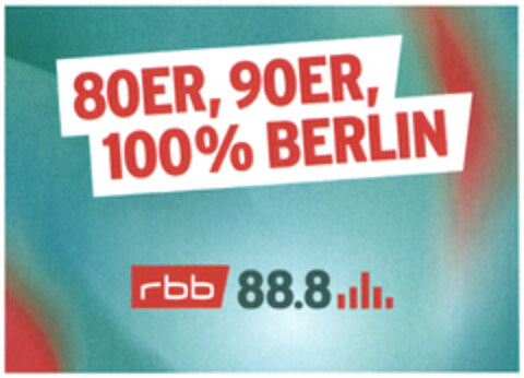 80ER, 90ER, 100% BERLIN rbb 88.8 Logo (DPMA, 29.05.2019)