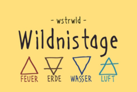 -wstrwld- Wildnistage FEUER ERDE WASSER LUFT Logo (DPMA, 04.04.2023)