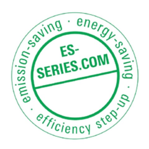 ES-SERIES.COM energy-saving · emission-saving · efficiency step-up Logo (DPMA, 01.11.2023)