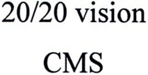 20/20 vision CMS Logo (DPMA, 11.07.2003)