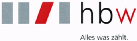 hbw Alles was zählt. Logo (DPMA, 04.09.2006)