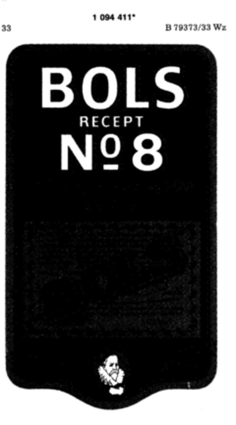 BOLS RECEPT No 8 Logo (DPMA, 05/09/1986)