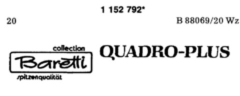 collection Baretti spitzenqualität QUADRO-PLUS Logo (DPMA, 23.08.1989)