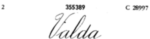 Valda Logo (DPMA, 16.03.1926)