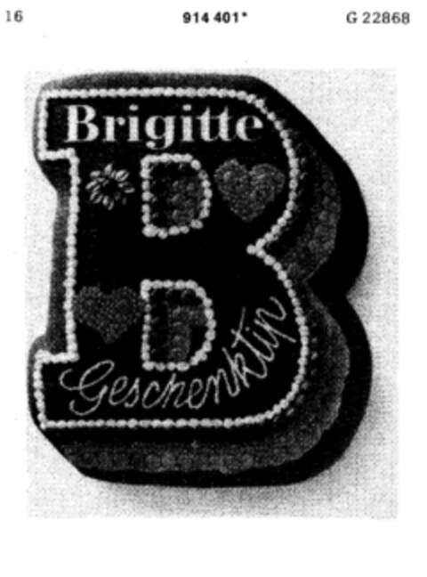 Brigitte Geschenktip B Logo (DPMA, 11/12/1973)