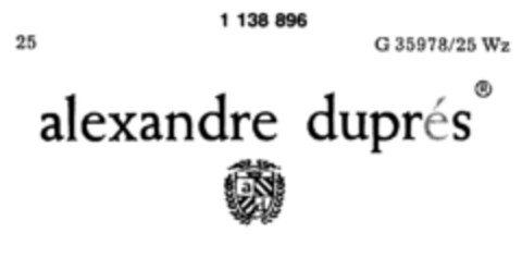 alexandre duprés Logo (DPMA, 29.09.1988)