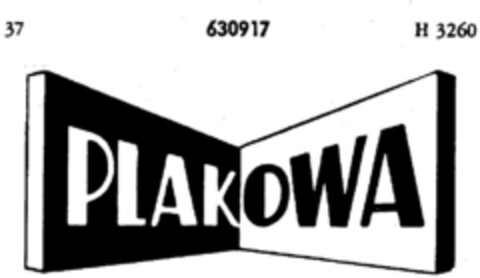 PLAKOWA Logo (DPMA, 21.09.1951)