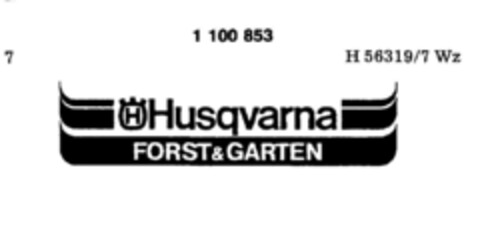 H Husqvarna FORST&GARTEN Logo (DPMA, 02.07.1986)