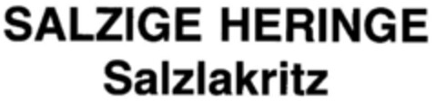 SALZIGE HERINGE Salzlakritz Logo (DPMA, 26.10.1985)