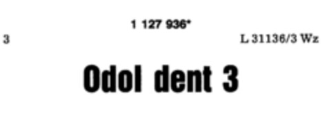 Odol dent 3 Logo (DPMA, 20.05.1988)