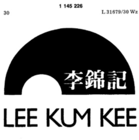 LEE KUM KEE Logo (DPMA, 11.11.1988)