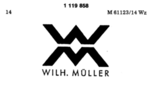 WILH. MÜLLER Logo (DPMA, 30.07.1987)