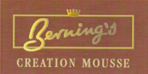 Berning´s CREATION MOUSSE Logo (DPMA, 10/08/2009)