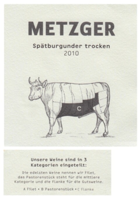 METZGER Spätburgunder trocken 2010 Flanke Logo (DPMA, 15.06.2011)