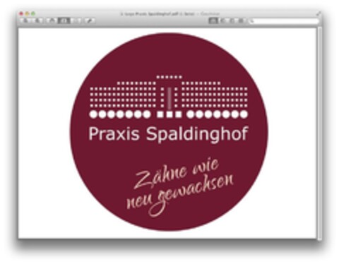 Praxis Spaldinghof Zähne wie neu gewachsen Logo (DPMA, 01/08/2014)