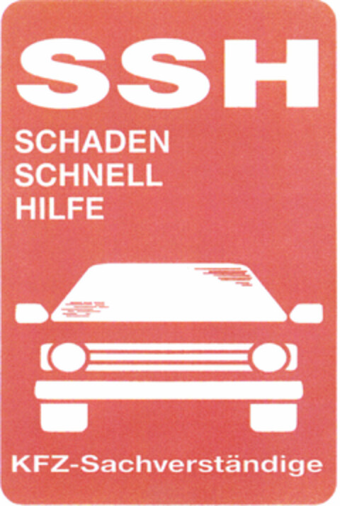 SSH  SCHADEN SCHNELL HILFE Logo (DPMA, 10/10/1995)