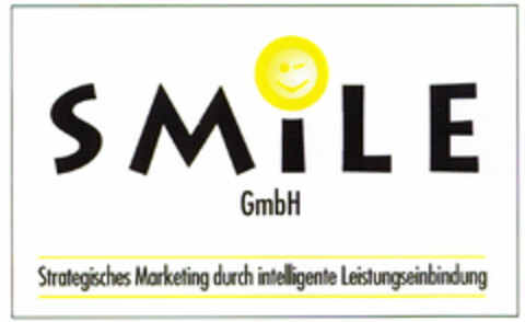 SMILE GmbH Strategisches Marketing durch intelligente Leistungseinbindung Logo (DPMA, 07/05/1997)