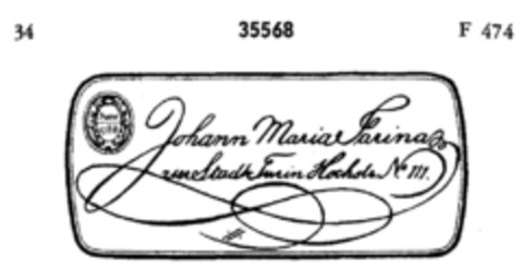 Johann Maria Farina Logo (DPMA, 08.10.1894)