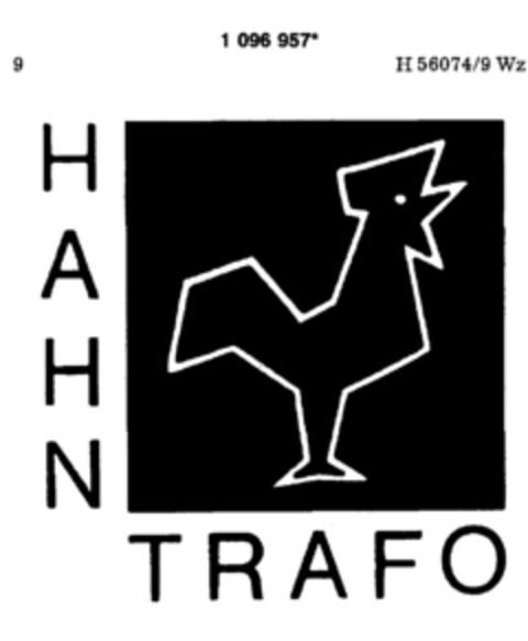 HAHN TRAFO Logo (DPMA, 14.05.1986)