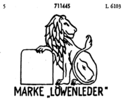 MARKE "LÖWENLEDER" Logo (DPMA, 05/10/1957)