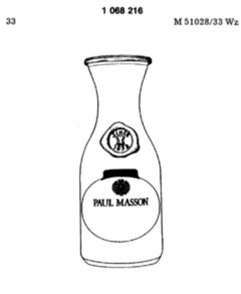 PAUL MASSON Logo (DPMA, 02/19/1982)