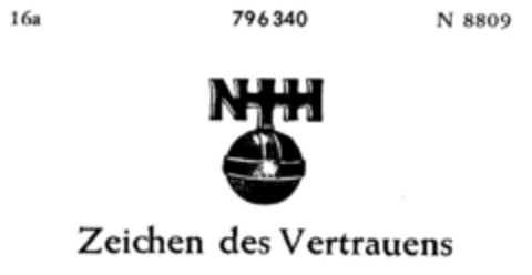 N+H Zeichen des Vertrauens Logo (DPMA, 31.12.1963)