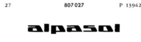 alpasol Logo (DPMA, 10/07/1964)