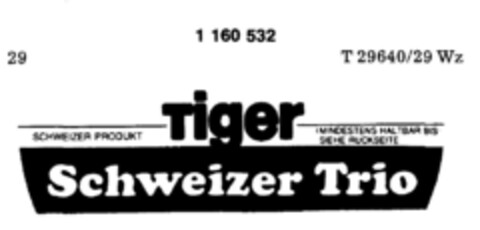 Tiger Schweizer Trio Logo (DPMA, 02.11.1989)