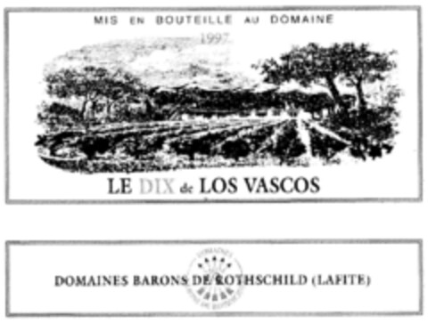 LE DIX de LOS VASCOS DOMAINS BARONS DE ROTHSCHILSD (LAFITE) Logo (DPMA, 10.02.2000)