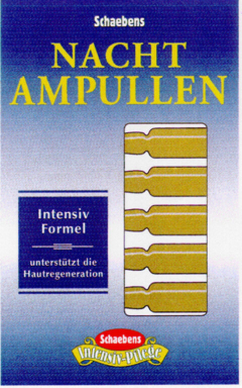 Schaebens NACHT AMPULLEN IntensivFormel Logo (DPMA, 25.08.2001)