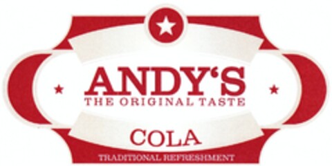 ANDY'S THE ORIGINAL TASTE COLA Logo (DPMA, 08/21/2010)