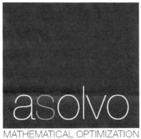 asolvo MATHEMATICAL OPTIMIZATION Logo (DPMA, 19.11.2011)