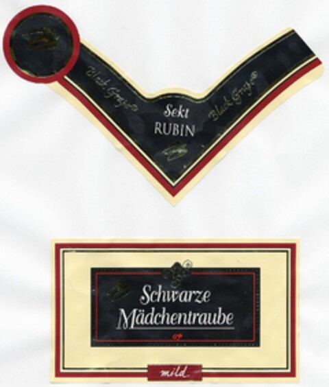 Black Grape Sekt RUBIN Schwarze Mädchentraube Logo (DPMA, 02/25/2003)