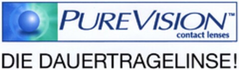 PUREVISION contact lenses DIE DAUERTRAGELINSE! Logo (DPMA, 15.04.2004)