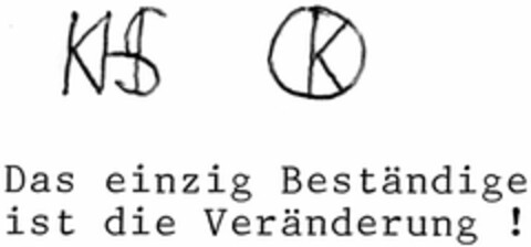 KHS Das einzig Beständige ist die Veränderung ! Logo (DPMA, 11.05.2004)