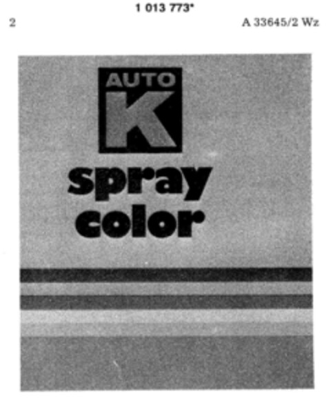 AUTO K spray color Logo (DPMA, 01.08.1980)