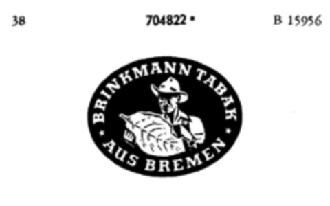 BRINKMANN TABAK·AUS BREMEN· Logo (DPMA, 06/06/1957)