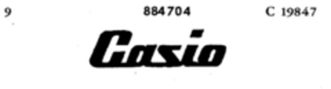 Casio Logo (DPMA, 20.05.1969)
