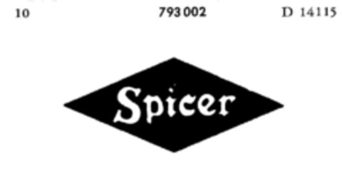 Spicer Logo (DPMA, 05/09/1962)