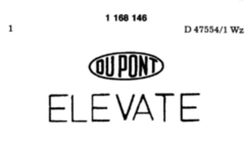 DU PONT ELEVATE Logo (DPMA, 31.01.1990)